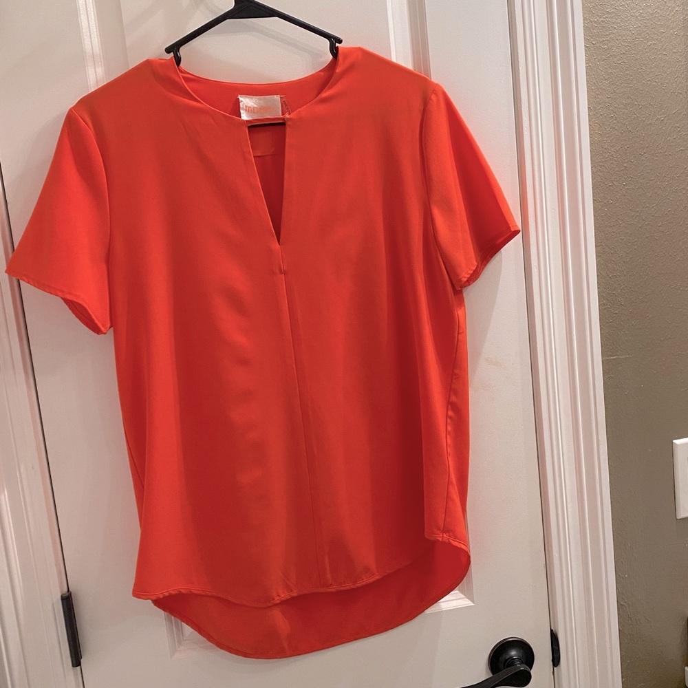 Sm orange short sleeve blouse